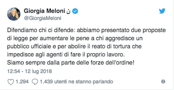 Giorgia Meloni Fratello d'Italia