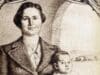 Giuditta Levato con figlio in braccio