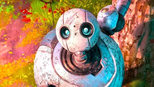Screenshot dal film Il robot selvaggio