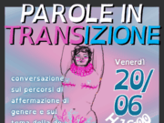 Locandina "Parole in Transizione: creiamo nuovi paradigmi per le vite Trans+"