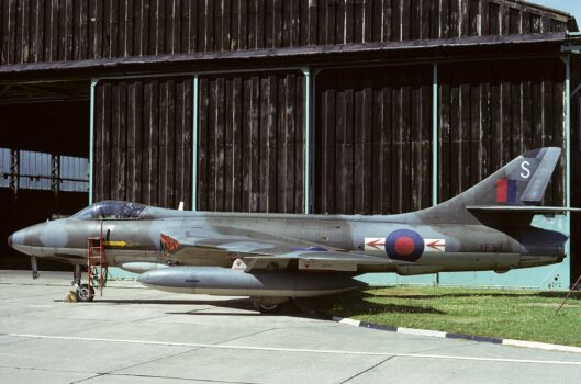 Un Hawker Hunter FGA.9 dello stesso tipo utilizzato da Alan Pollock